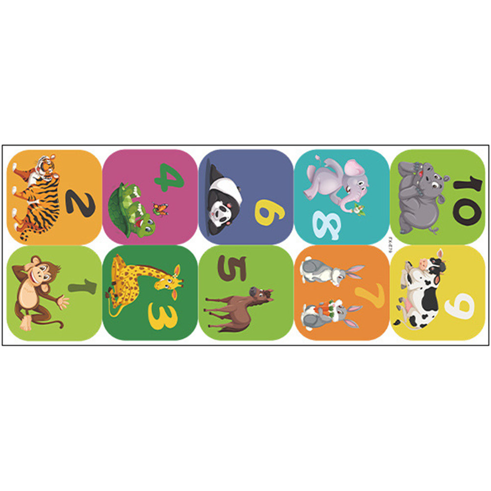 Wall Decal Nursery - สติ๊กเกอร์พื้นพีวีซีลายเกมฮอปสกอตช์ สติ๊กเกอร์ติดผนังห้องนอน ลายสัตว์ สำหรับเด็กเล่น ห้องเด็กอ่อน การ์ตูน