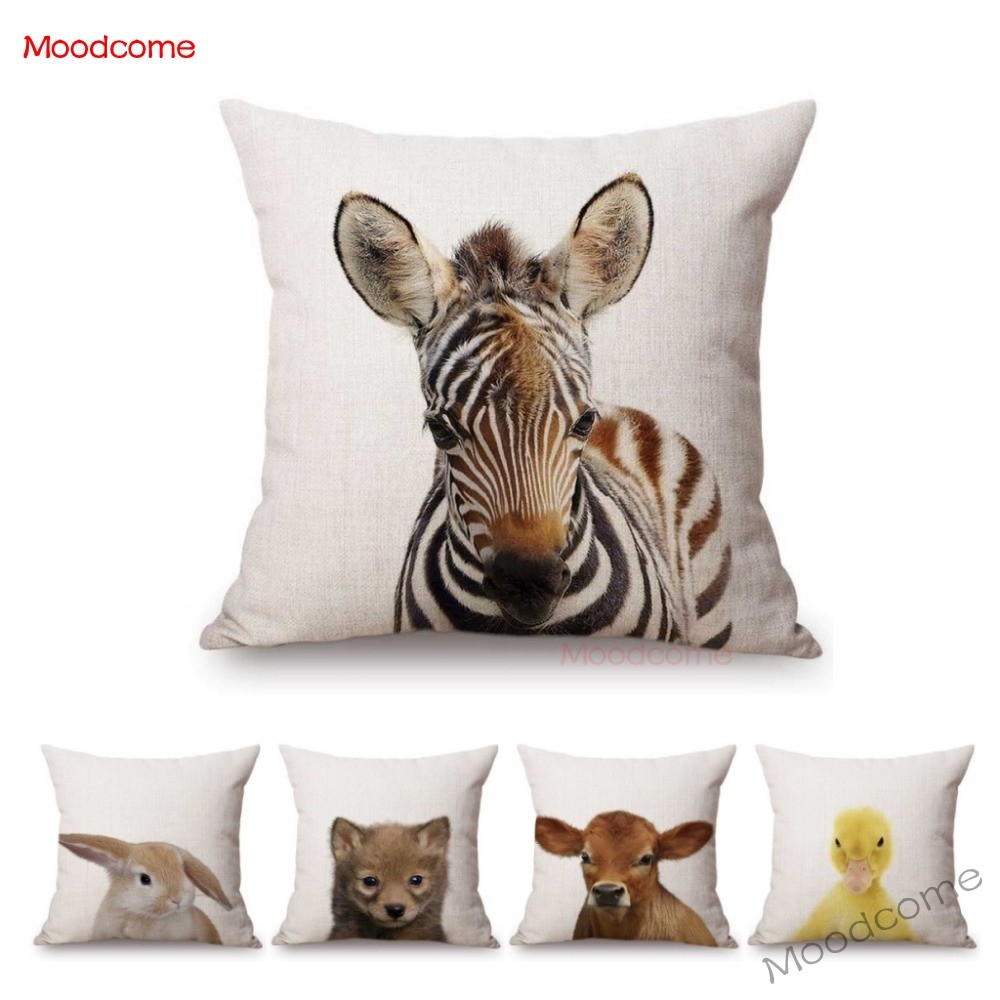 Baby Nursery Chair - เด็กน่ารักการตั้งค่าเนอสเซอรี่ Art Baby Woodland สัตว์กระต่าย ZEBRA