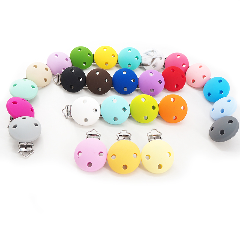 Baby Nursery Hospital - Chenkai 10ชิ้น35มิลลิเมตรคลิปซิลิโคนรอบจุกนมหลอกสำหรับเด็ก Dummy soother พยาบาลพวงกุญแจที่เปิดขวดผู้ถืออุปกรณ์คลิปการงอกของฟัน