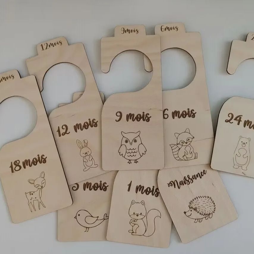 Baby Nursery Closet Organization - ที่แบ่งช่องตู้เสื้อผ้าลายสัตว์ป่าสำหรับจัดระเบียบห้องเด็ก ป้ายติดตู้เสื้อผ้าเด็กแรกเกิด