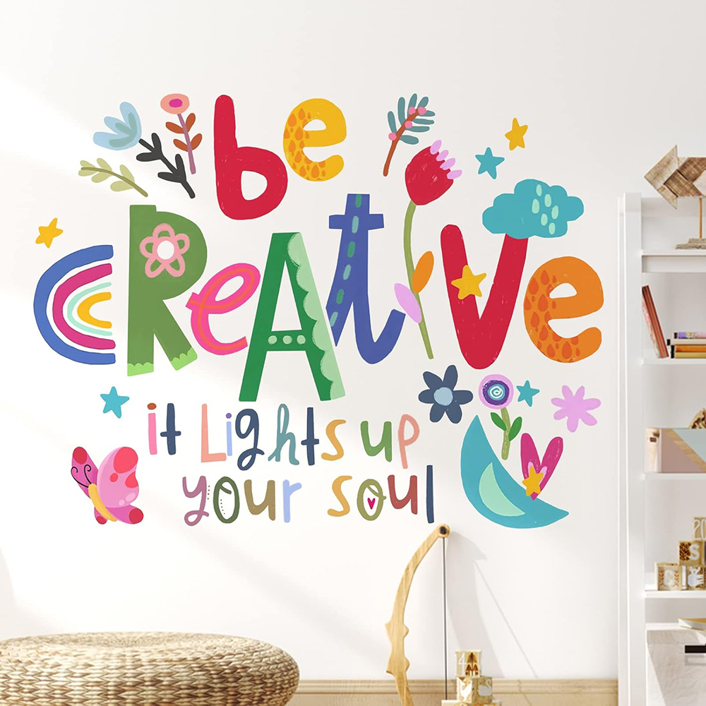 Baby Nursery Panelling - สติ๊กเกอร์ติดผนังคำคมสร้างแรงบันดาลใจ สร้างสรรค์ สีสันสดใส สำหรับห้องเด็ก ห้องเรียน ห้องเล่น