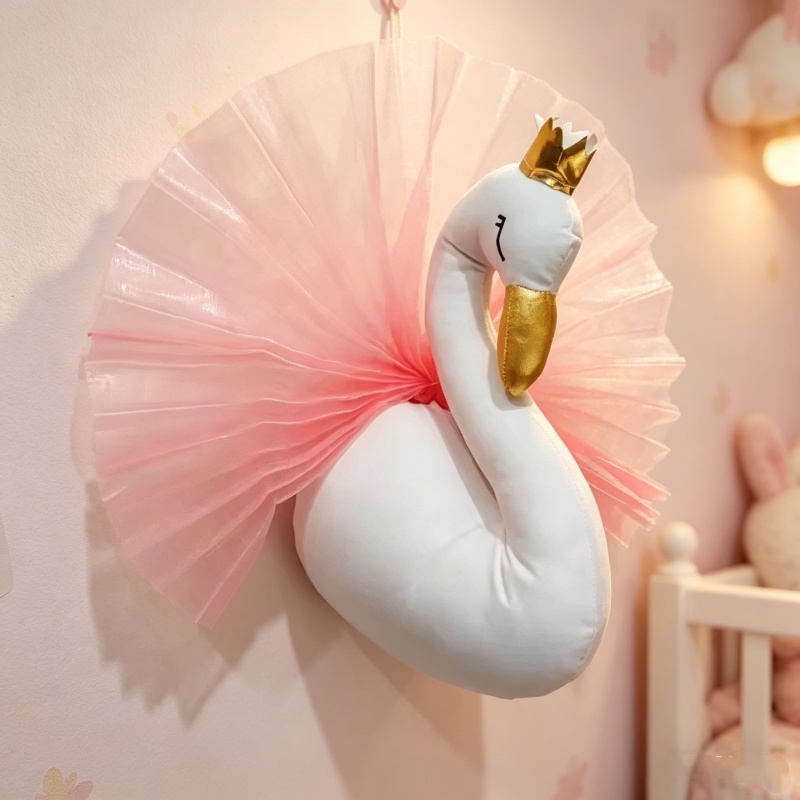 Baby Unicorn Nursery - ตุ๊กตาสัตว์นุ่มนิ่มตกแต่งผนัง รูปช้าง ยูนิคอร์น กวาง ของตกแต่งแขวนผนัง สำหรับห้องเด็กอ่อนและห้องนอนเด็ก