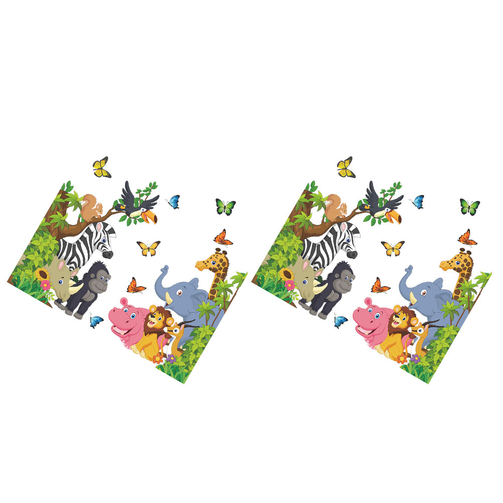 Wall Decal Nursery - สติ๊กเกอร์ติดผนังสำหรับห้องเด็ก สติ๊กเกอร์ตกแต่งห้องนอน ฉากหลังการ์ตูนน่ารัก ตกแต่งบ้าน