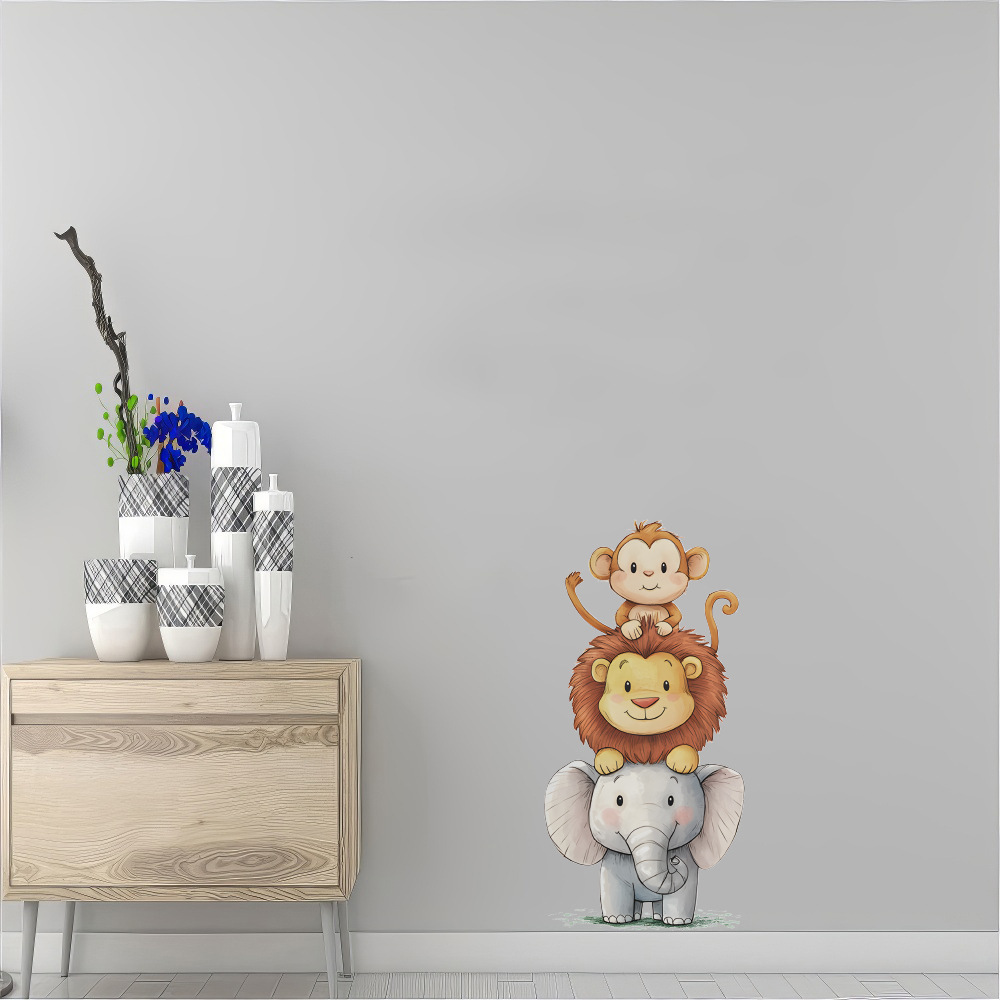 สติ๊กเกอร์ติดผนังรูปสัตว์ป่าแส - Baby Nursery Stickers บทวิจารณ์และราคา