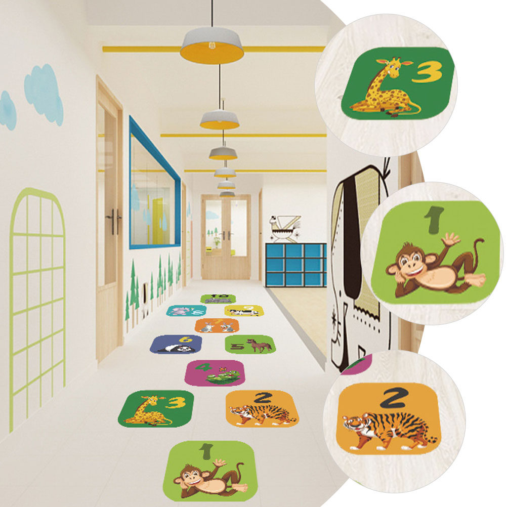 สติ๊กเกอร์พื้นพีวีซีลายเกมฮอปส - Wall Decal Nursery บทวิจารณ์และราคา