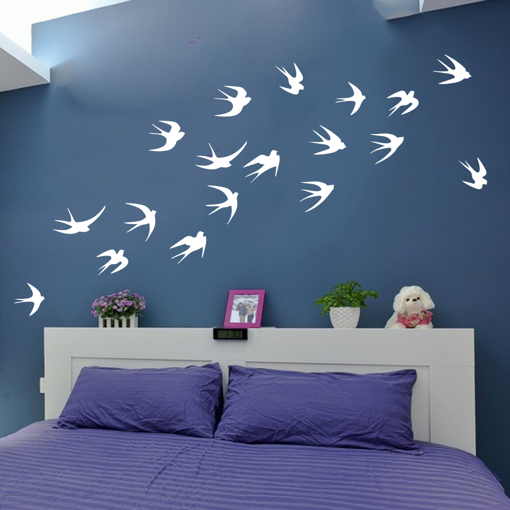 Flying Swallows สติ๊กเกอร์ติดผ - Baby Nursery Stickers บทวิจารณ์และราคา