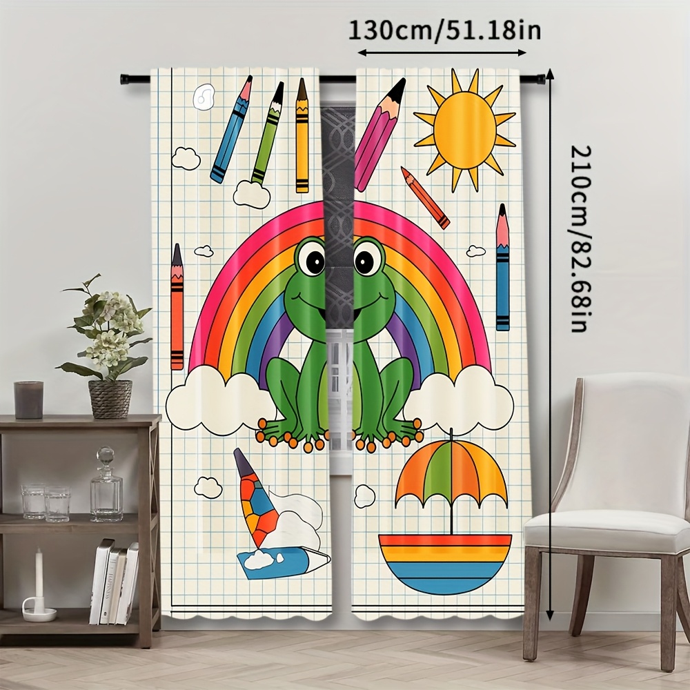 ม่านหน้าต่างลายกบสายรุ้งน่ารัก - Baby Nursery Themes Girl บทวิจารณ์และราคา