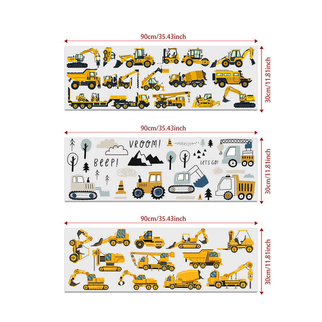 การ์ตูนExcavatorวิศวกรรมรถสติ๊ - Baby Nursery Stickers บทวิจารณ์และราคา