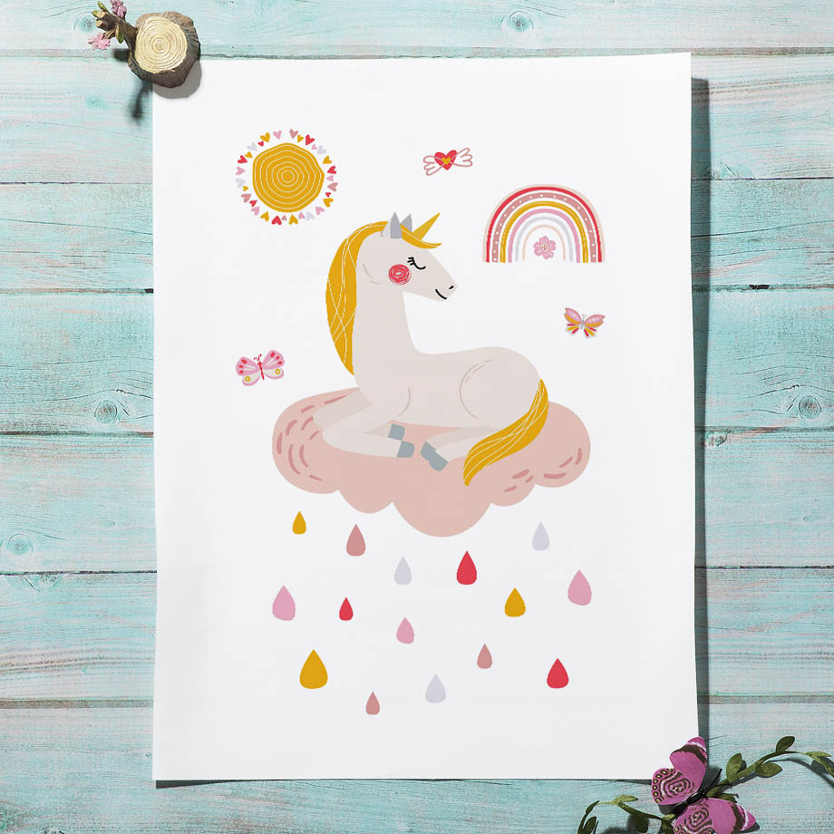 คาวาอิการ์ตูนยูนิคอร์นสายรุ้งซ - Baby Unicorn Nursery บทวิจารณ์และราคา