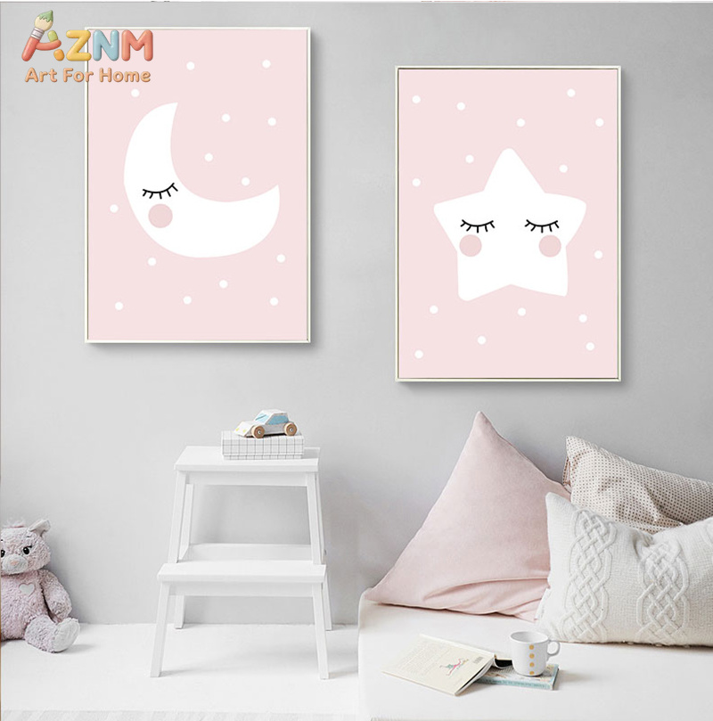 AZNM การ์ตูนน่ารัก ดวงจันทร์ เ - Baby Nursery Neutral บทวิจารณ์และราคา