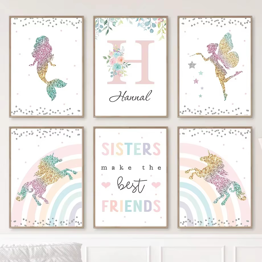 Kawaii Mermaid Angel Girl Unic - Baby Unicorn Nursery บทวิจารณ์และราคา