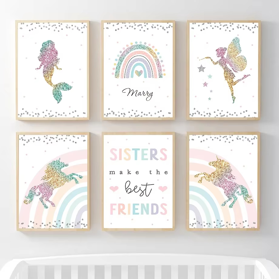 Kawaii Mermaid Angel Girl Unic - Baby Unicorn Nursery บทวิจารณ์และราคา