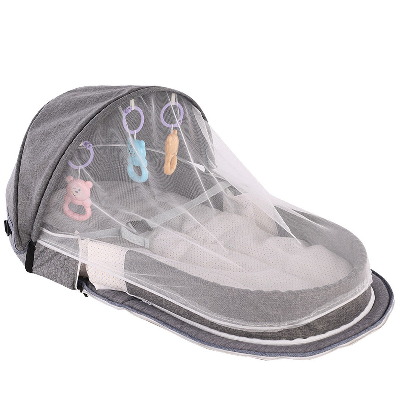 เตียงเด็กแบบพกพาพับได้พร้อมตาข - Baby Nursery Items บทวิจารณ์และราคา
