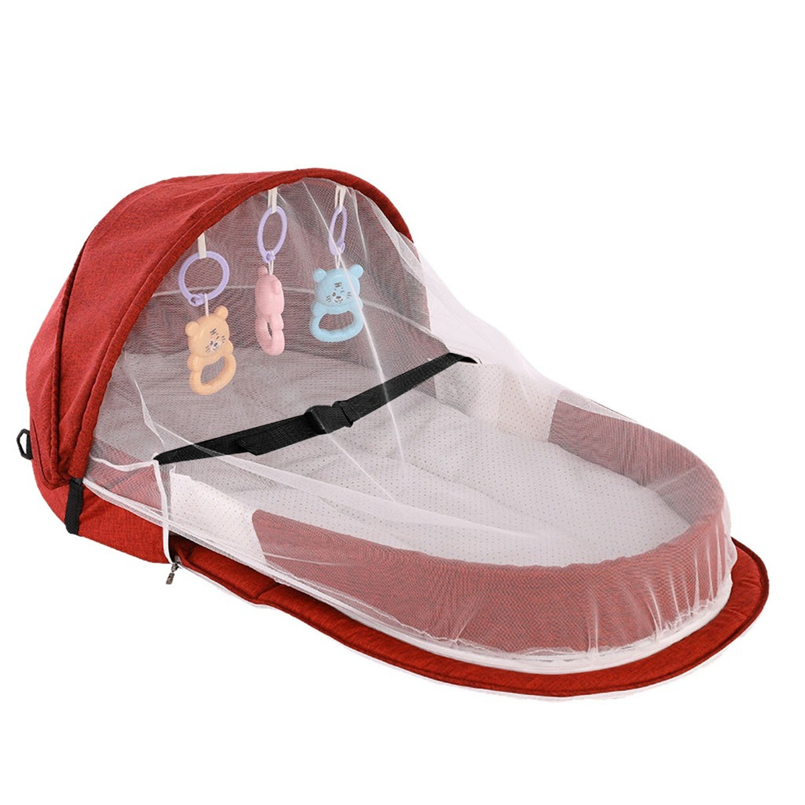 เตียงเด็กแบบพกพาพับได้พร้อมตาข - Baby Nursery Items บทวิจารณ์และราคา