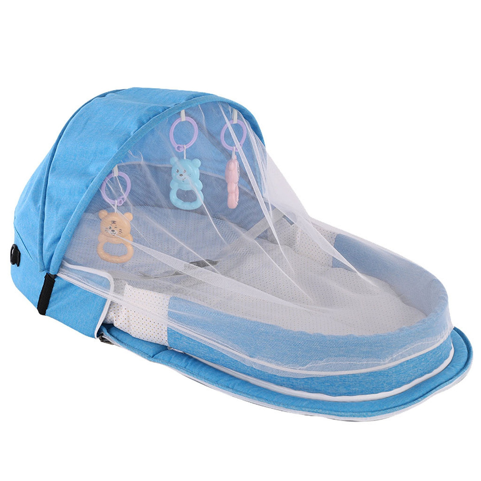 เตียงเด็กแบบพกพาพับได้พร้อมตาข - Baby Nursery Items บทวิจารณ์และราคา