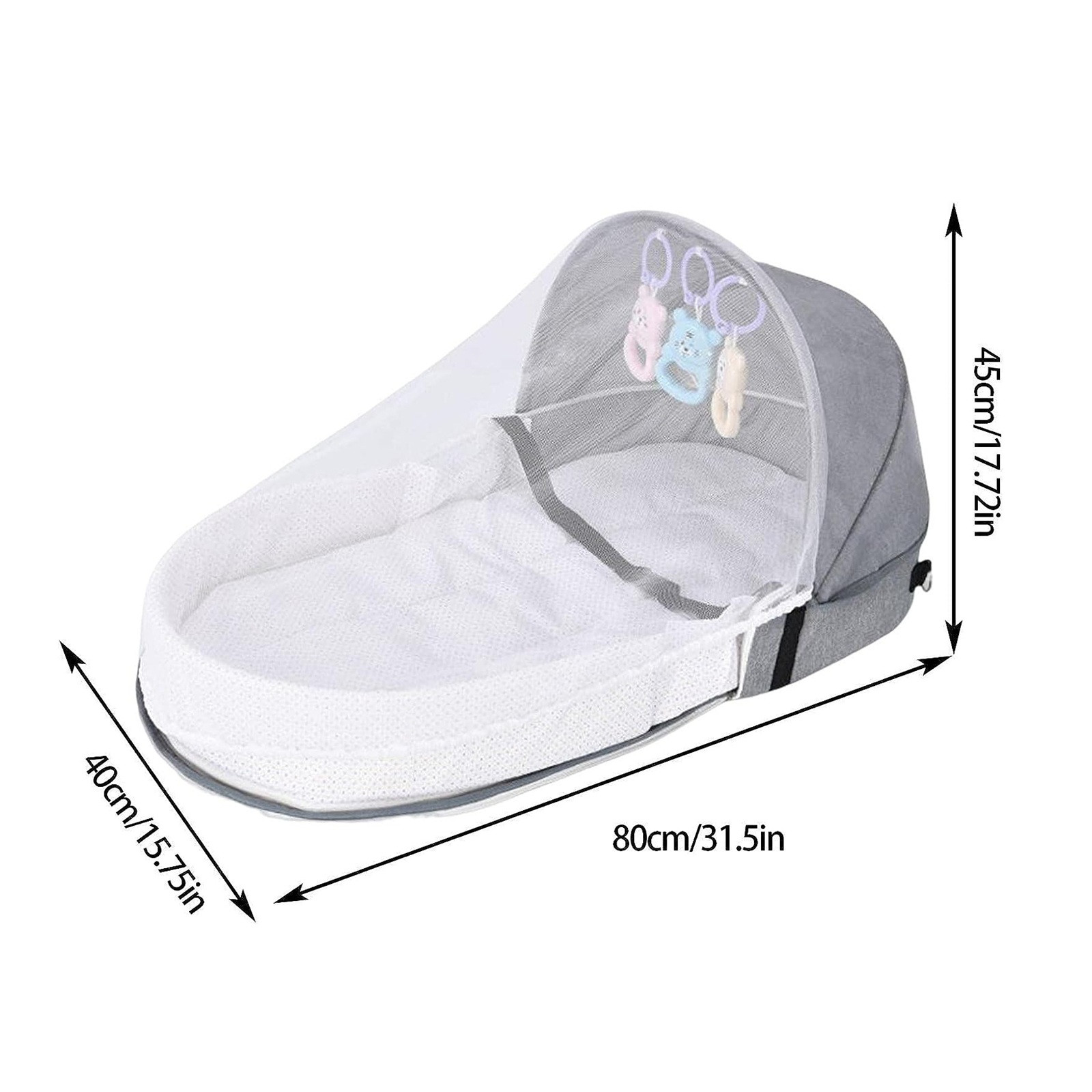 เตียงเด็กแบบพกพาพับได้พร้อมตาข - Baby Nursery Items บทวิจารณ์และราคา