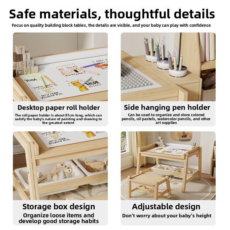 โต๊ะและเก้าอี้ไม้เนื้อแข็ง โต๊ - Baby Nursery Chair บทวิจารณ์และราคา