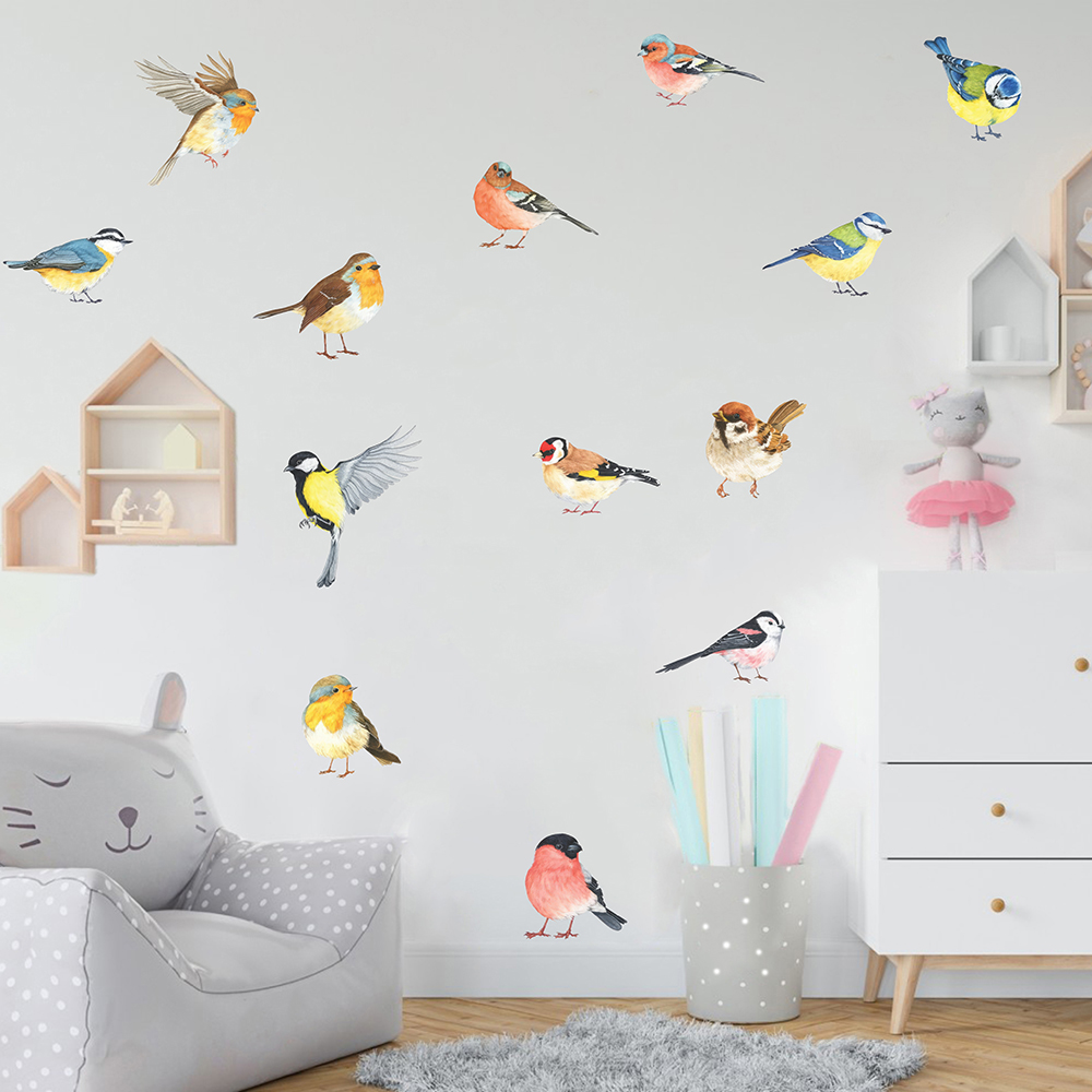 13 ชิ้น Little Birds สติ๊กเกอร - Baby Nursery Panelling บทวิจารณ์และราคา