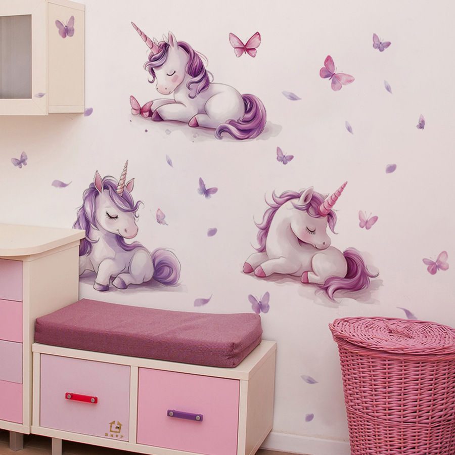 สติกเกอร์ติดผนังลายยูนิคอร์นแฟ - Baby Unicorn Nursery บทวิจารณ์และราคา