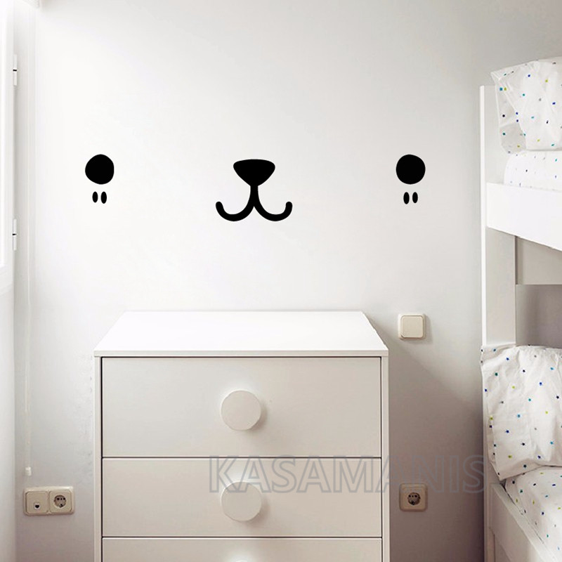น่ารัก Kawaii Face Wall Art De - Baby Nursery Items บทวิจารณ์และราคา