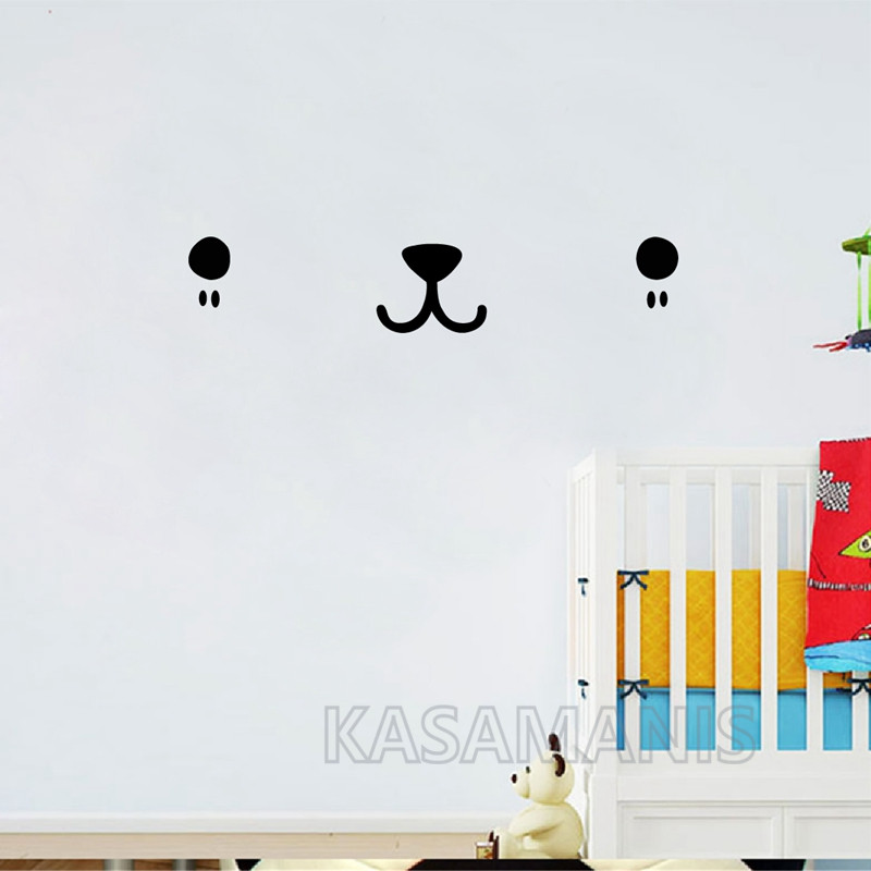 น่ารัก Kawaii Face Wall Art De - Baby Nursery Items บทวิจารณ์และราคา