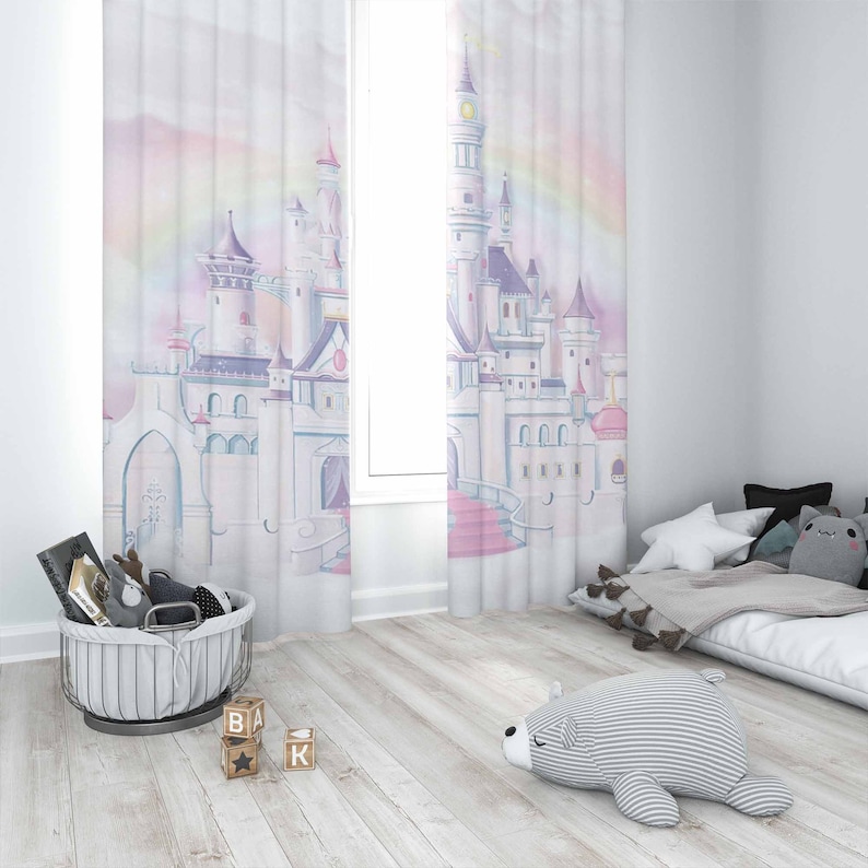 ผ้าม่านปราสาทเจ้าหญิง ผ้าม่านห - Baby Nursery Curtains บทวิจารณ์และราคา