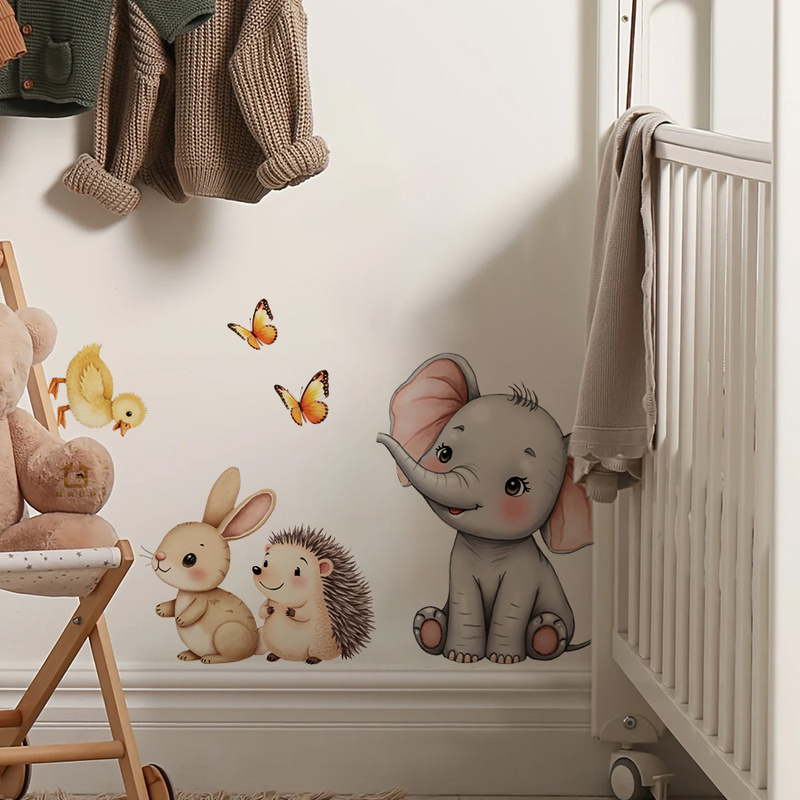 การ์ตูนสัตว์สติ๊กเกอร์ติดผนัง- - Wall Decal Nursery บทวิจารณ์และราคา