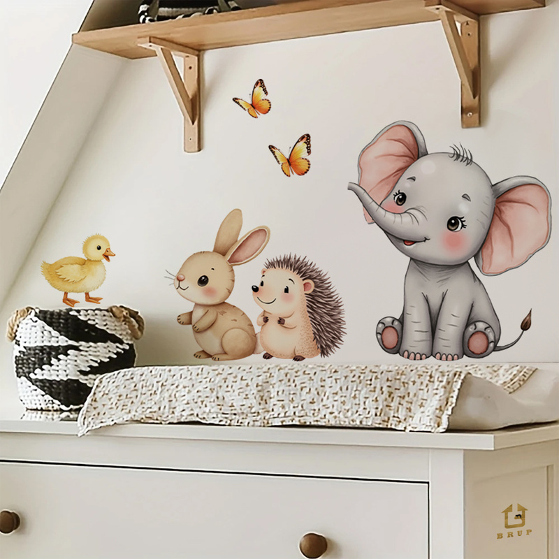 การ์ตูนสัตว์สติ๊กเกอร์ติดผนัง- - Wall Decal Nursery บทวิจารณ์และราคา