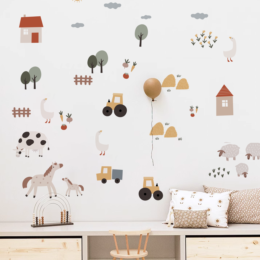 Boho การ์ตูนน่ารักวัวฟาร์มสัตว - Baby Nursery Items บทวิจารณ์และราคา
