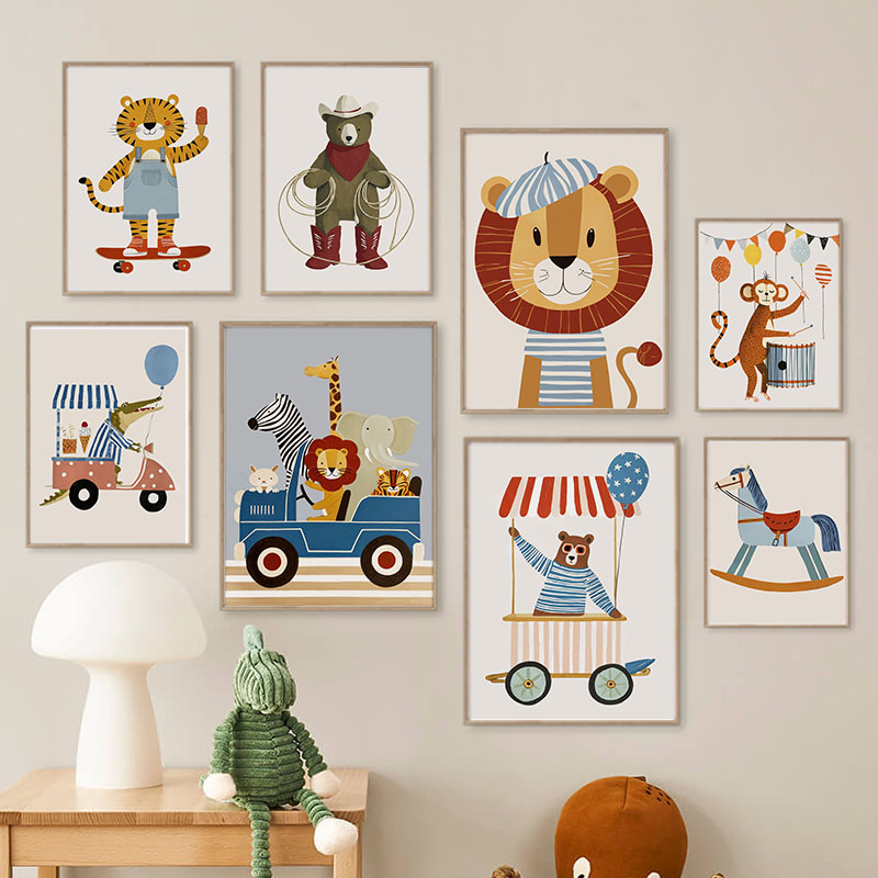 ภาพวาดการ์ตูนสัตว์ตลกๆ สำหรับต - Baby Nursery Items บทวิจารณ์และราคา