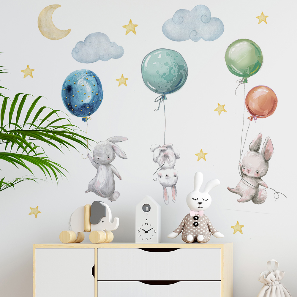 น่ารักน่ารักกระต่ายบินสติ๊กเกอ - Baby Nursery Items บทวิจารณ์และราคา
