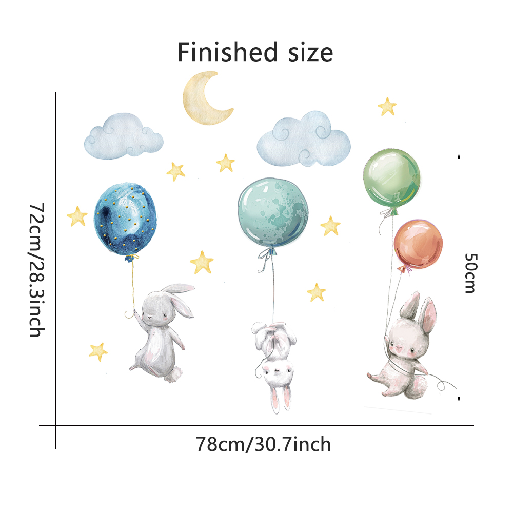 น่ารักน่ารักกระต่ายบินสติ๊กเกอ - Baby Nursery Items บทวิจารณ์และราคา