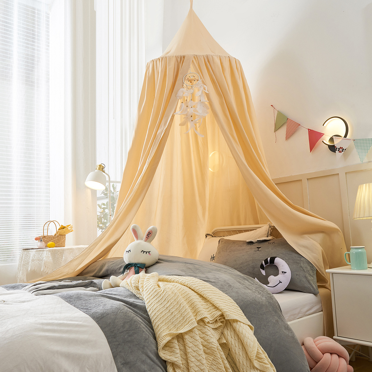 เด็กยุงสุทธิผ้าม่านเปลเด็กสาวเ - Baby Nursery Curtains บทวิจารณ์และราคา