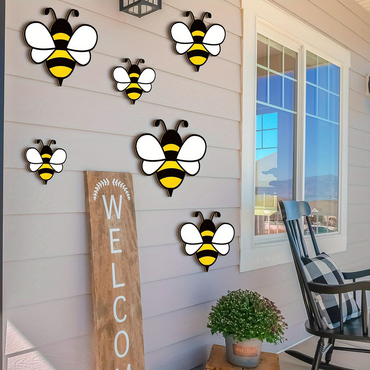 สติ๊กเกอร์ติดผนังไม้รูปผึ้งน่า - Wall Decal Nursery บทวิจารณ์และราคา