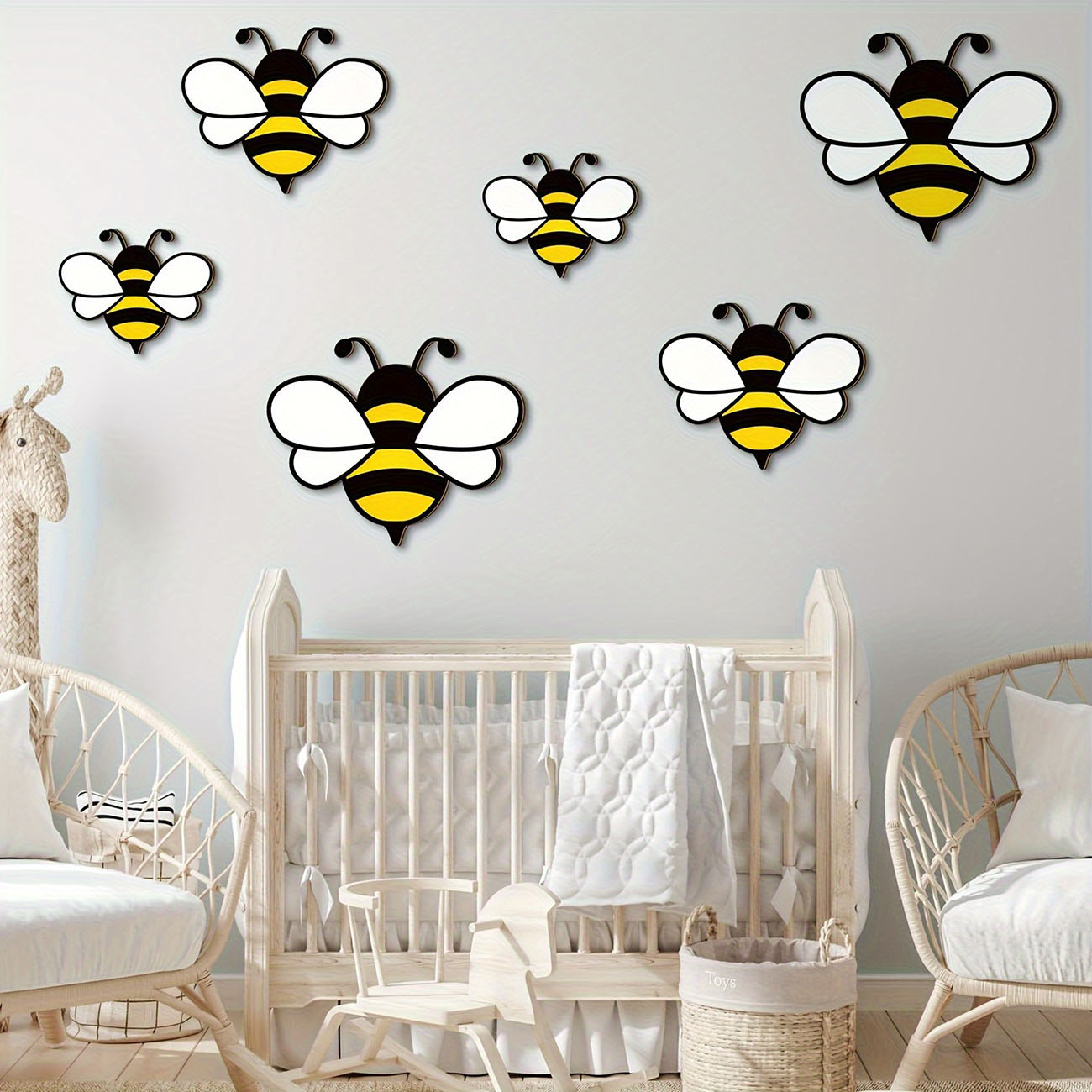 สติ๊กเกอร์ติดผนังไม้รูปผึ้งน่า - Wall Decal Nursery บทวิจารณ์และราคา