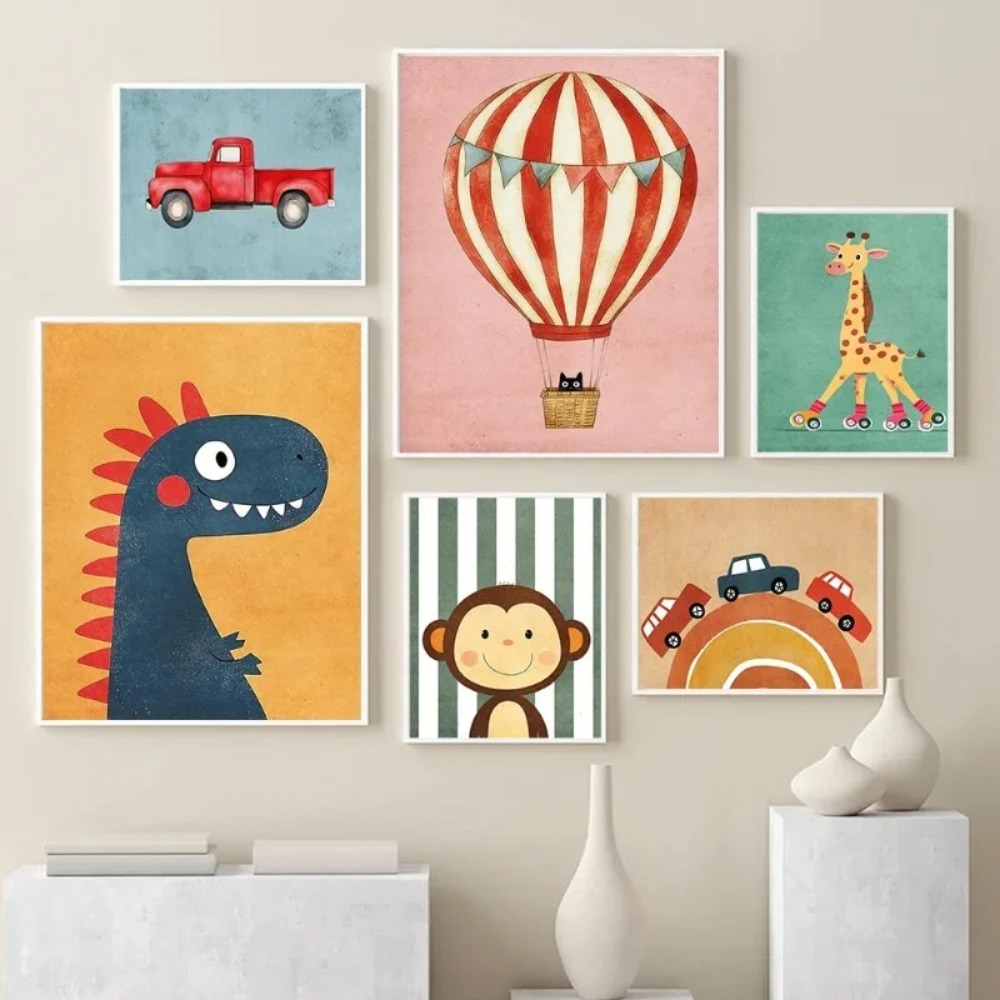 โปสเตอร์ภาพพิมพ์สัตว์ตลกๆ เช่น - Baby Nursery Neutral บทวิจารณ์และราคา
